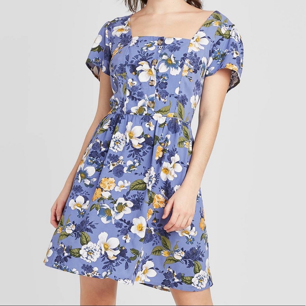 Purple floral dress
